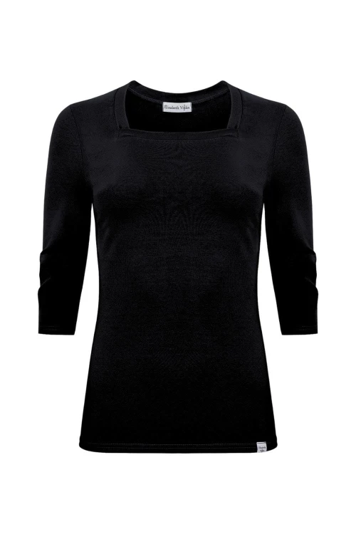 ERICA z rękawami 3:4 Black przód.jpg