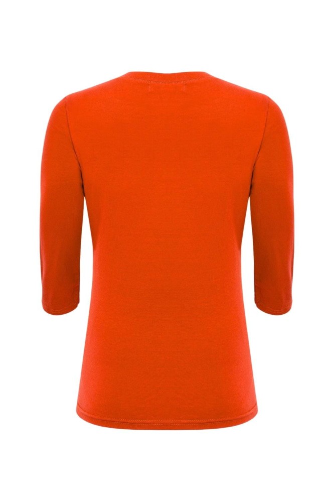 ERICA z rękawami 3:4 Mandarin Red tył.jpg