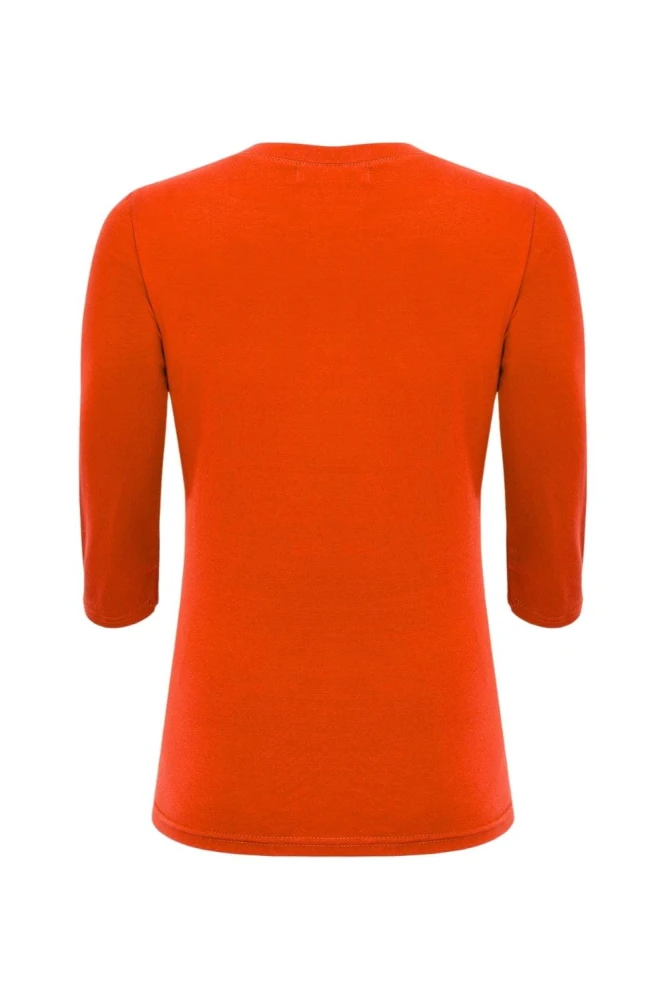 ERICA z rękawami 3:4 Mandarin Red tył.jpg