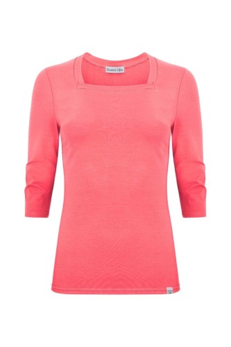ERICA z rękawami 3:4 Sunkist Coral przód.jpg