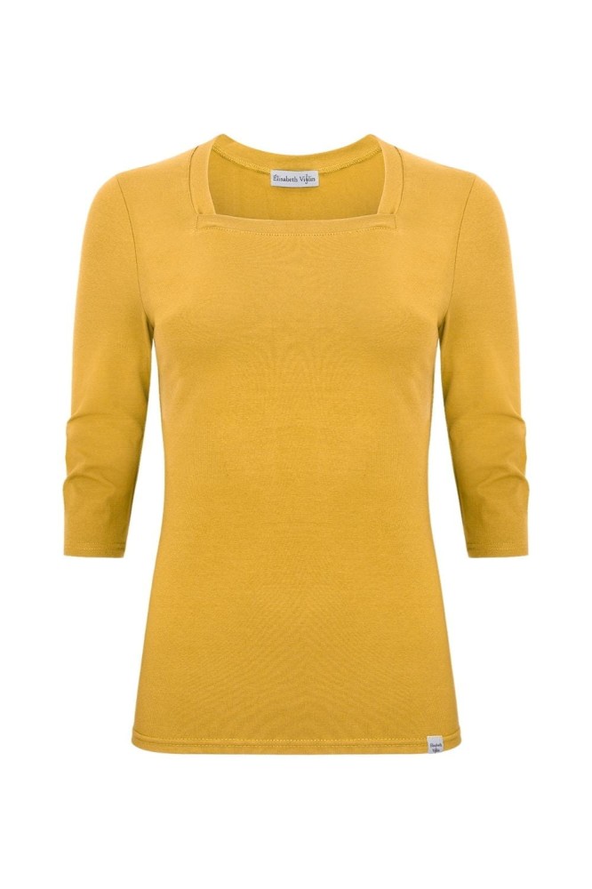 ERICA z rękawami 3:4 Mineral Yellow przód.jpg