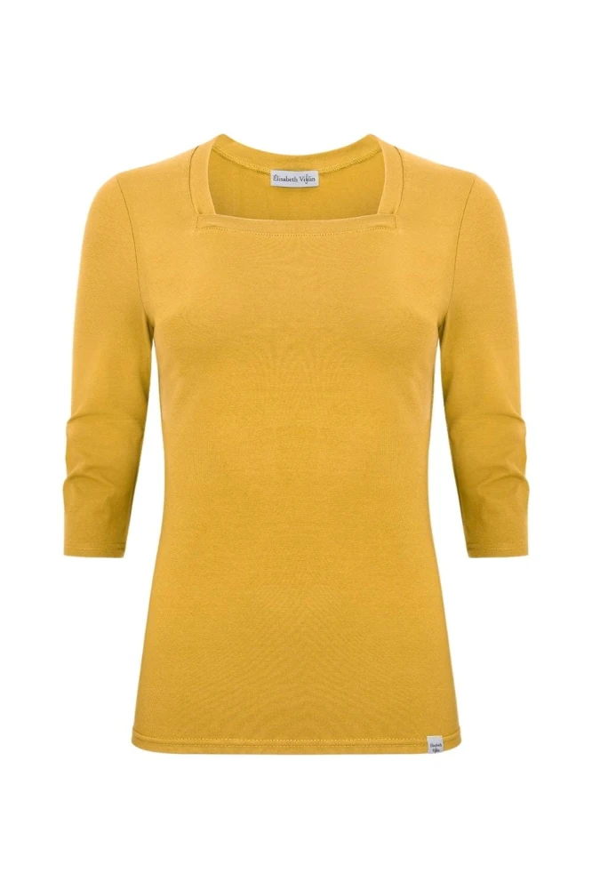 ERICA z rękawami 3:4 Mineral Yellow przód.jpg