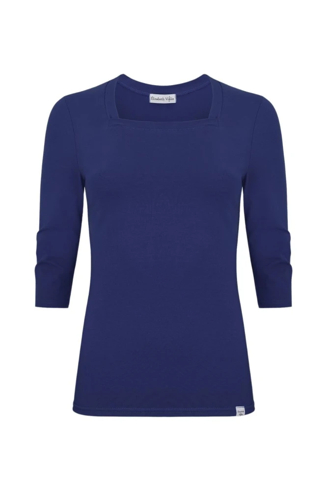 ERICA z rękawami 3:4 Sodalite Blue przód.jpg