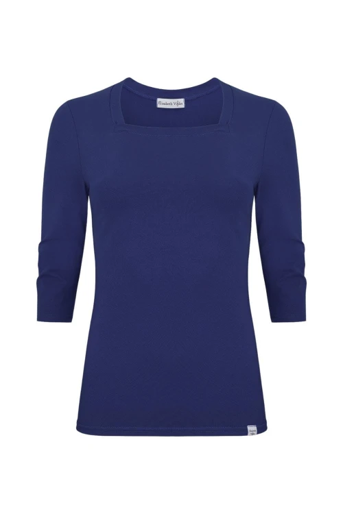 ERICA z rękawami 3:4 Sodalite Blue przód.jpg