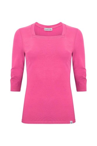 ERICA z rękawami 3:4 Shocking Pink przód.jpg
