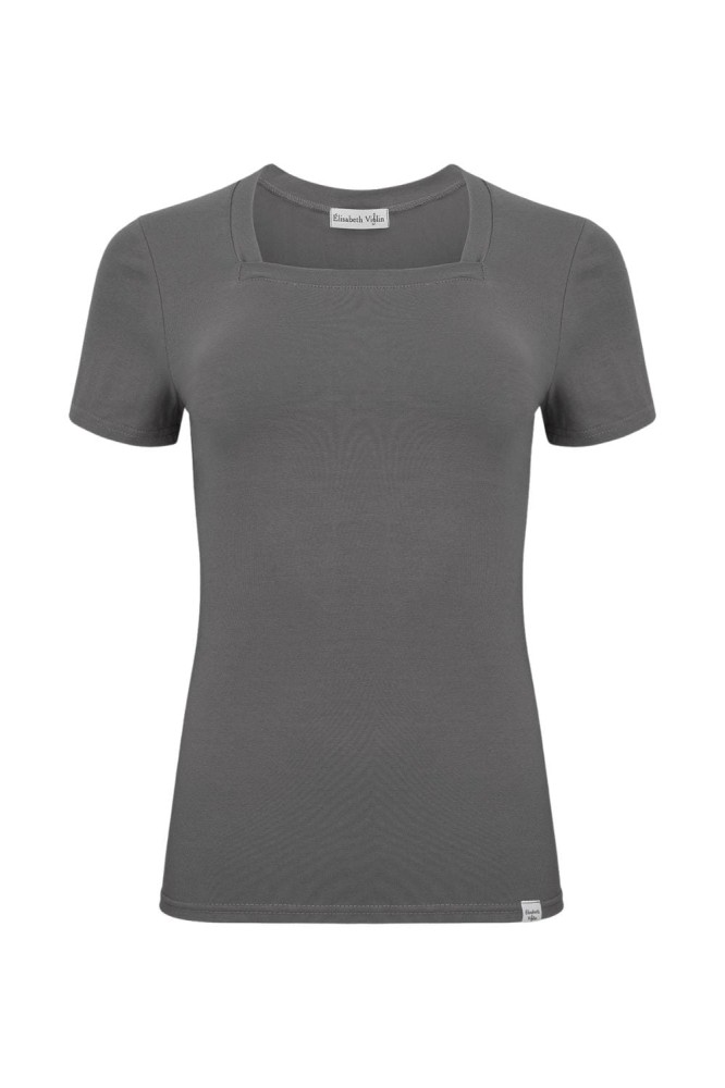 ERICA z krótkimi rękawami Charcoal Gray przód.jpg