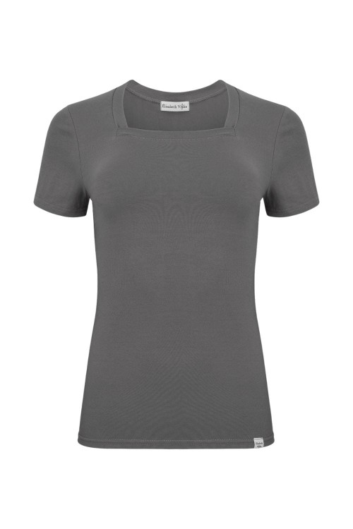 ERICA z krótkimi rękawami Charcoal Gray przód.jpg