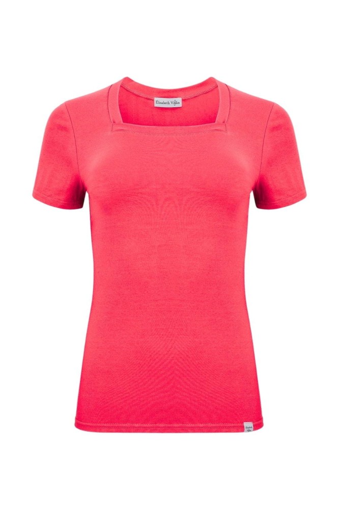 ERICA z krótkimi rękawami Rouge Red przód.jpg