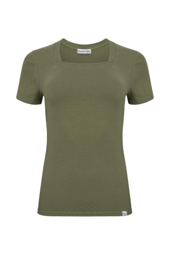 ERICA z krótkimi rękawami Dusty Olive przód.jpg