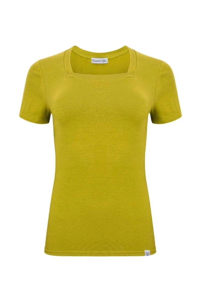 ERICA z krótkimi rękawami Golden Olive przód.jpg