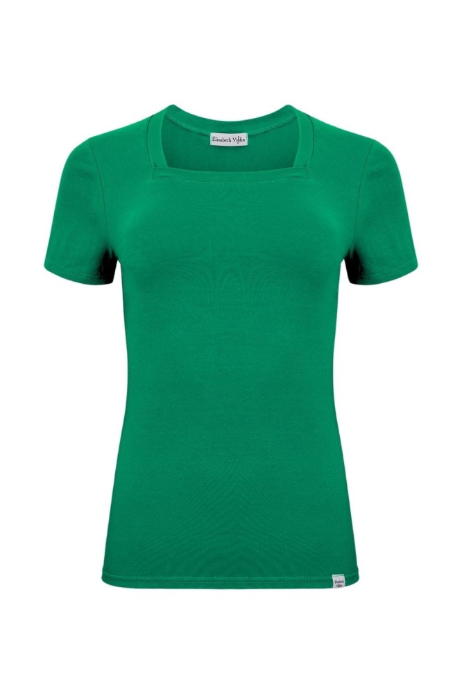 ERICA z krótkimi rękawami Deep Green przód.jpg