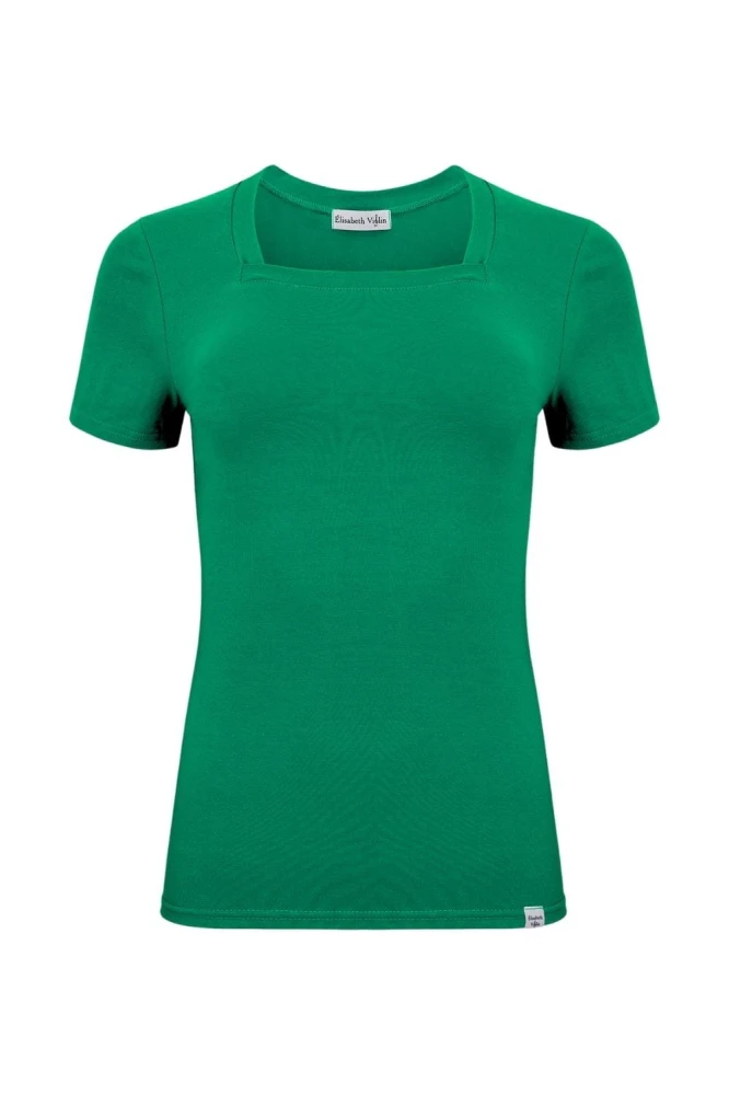 ERICA z krótkimi rękawami Deep Green przód.jpg