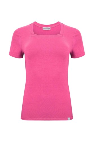 ERICA z krótkimi rękawami Shocking Pink przód.jpg