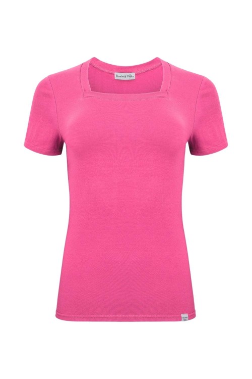 ERICA z krótkimi rękawami Shocking Pink przód.jpg