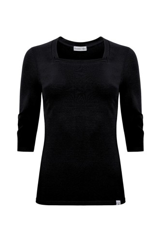 ERICA z rękawami 3:4 Black przód.jpg