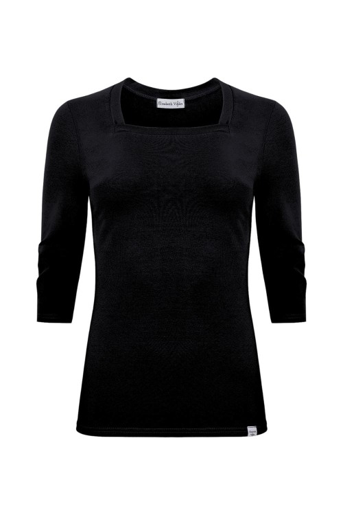 ERICA z rękawami 3:4 Black przód.jpg