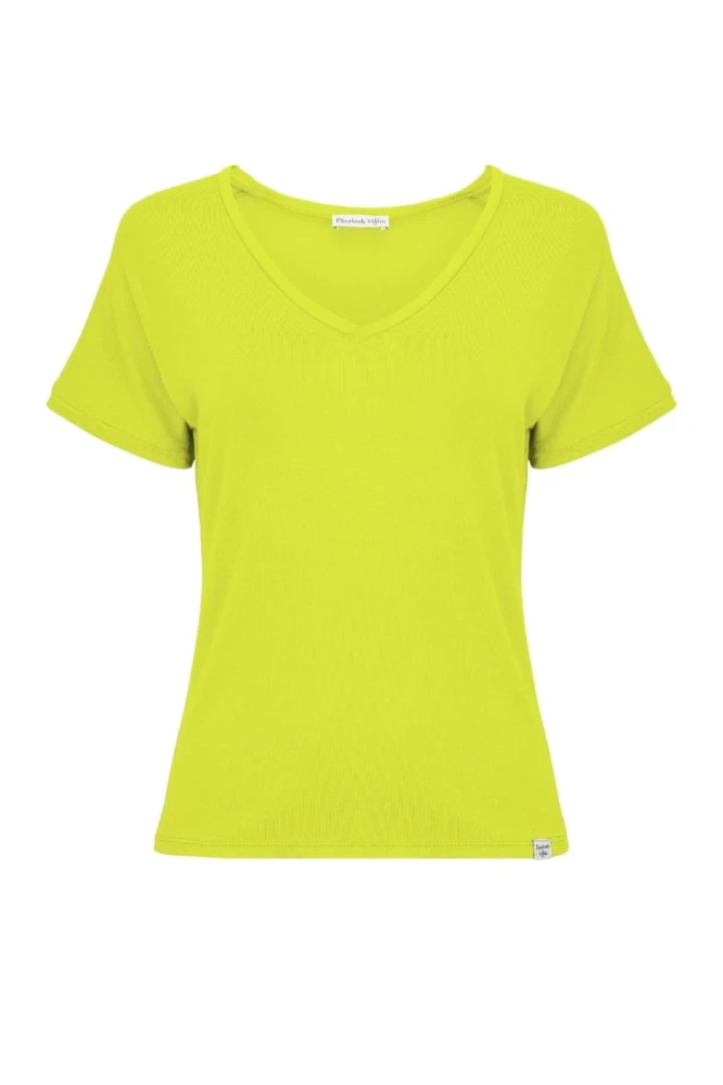 VAYA z krótkimi rękawami Bright Chartreuse przód.jpg