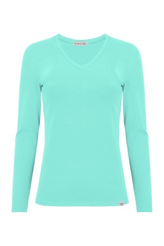 VERA z długimi rękawami Blue Turquoise przód.jpg