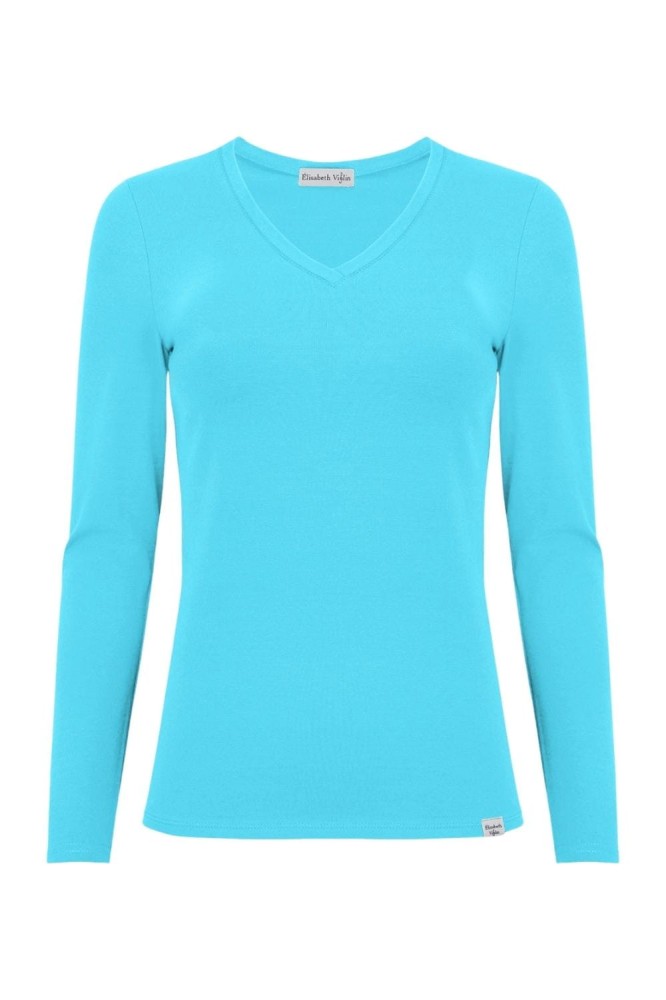 VERA z długimi rękawami Cyan Blue przód.jpg