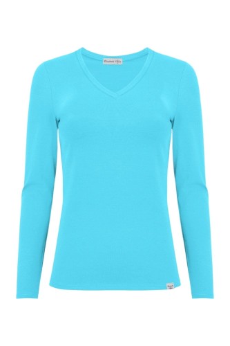 VERA z długimi rękawami Cyan Blue przód.jpg