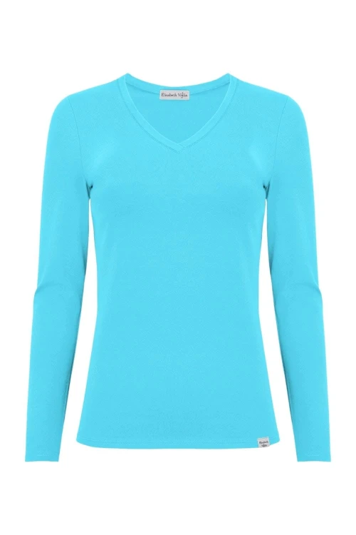 VERA z długimi rękawami Cyan Blue przód.jpg