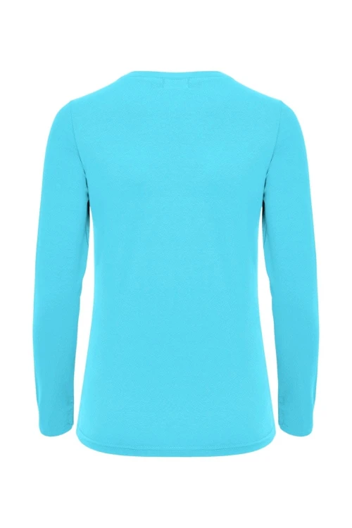 VERA z długimi rękawami Cyan Blue tył.jpg