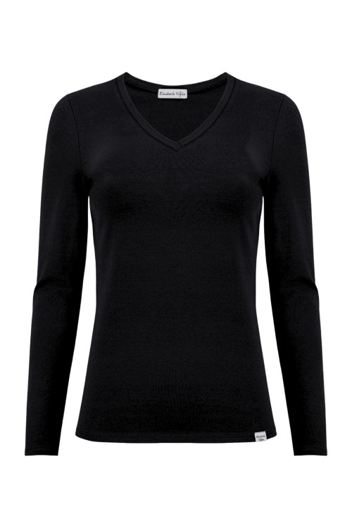 VERA z długimi rękawami Black przód.jpg