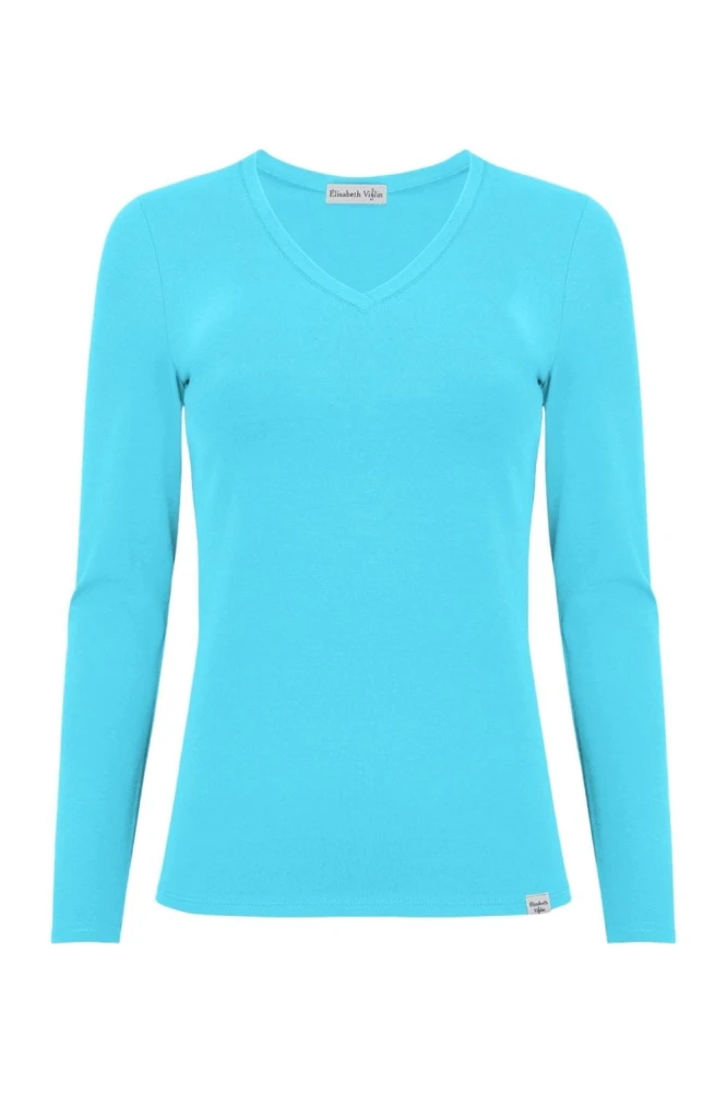 VERA z długimi rękawami Cyan Blue przód.jpg