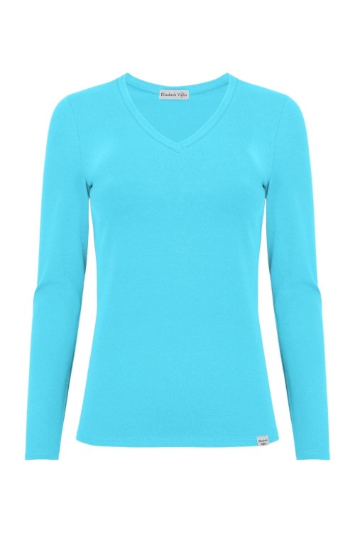 VERA z długimi rękawami Cyan Blue przód.jpg