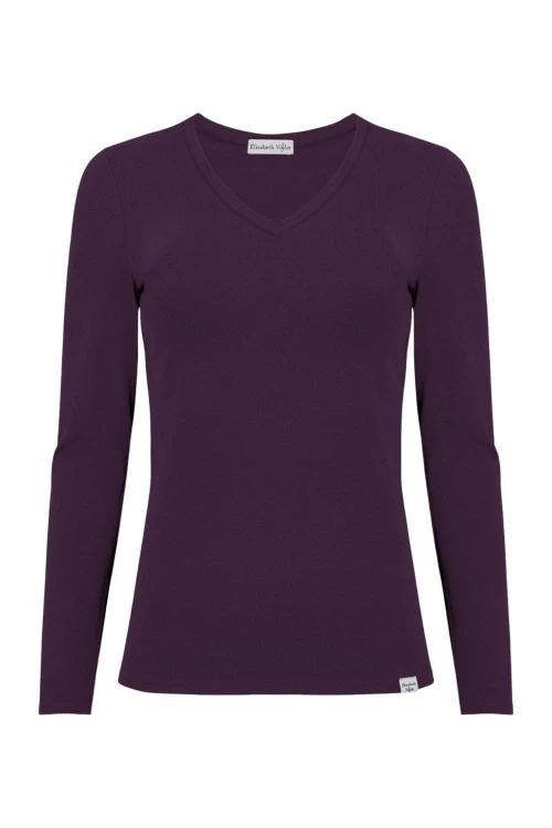 VERA z długimi rękawami Plum Purple przód.jpg