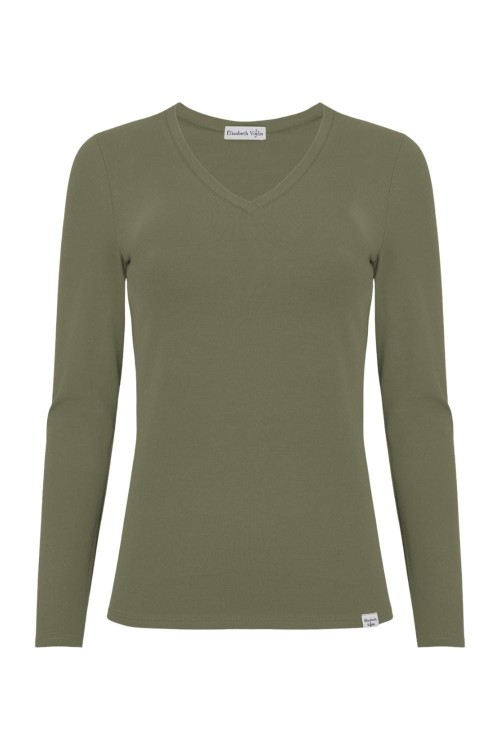 VERA z długimi rękawami Dusty Olive przód.jpg