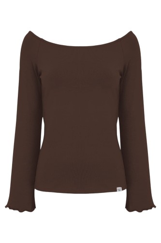 LAURA z długimi rękawami Chestnut przód.jpg