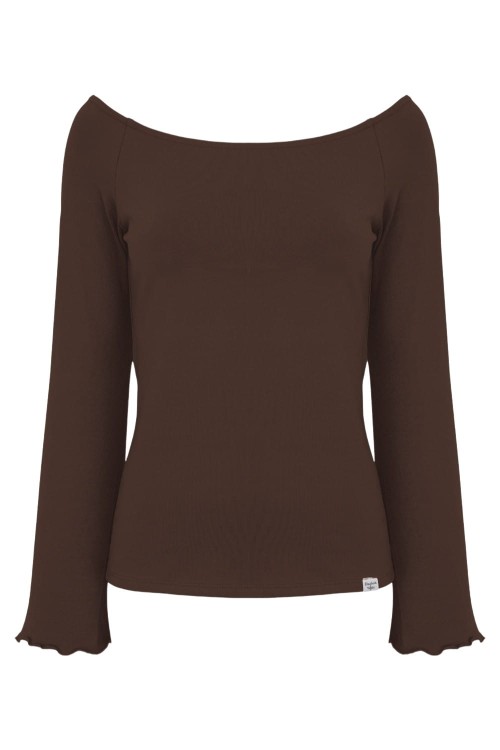 LAURA z długimi rękawami Chestnut przód.jpg