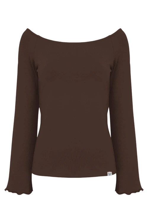 LAURA z długimi rękawami Chestnut przód.jpg