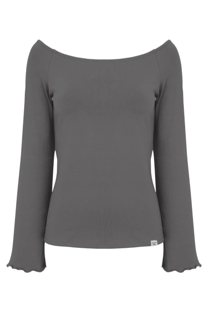 LAURA z długimi rękawami Charcoal Gray przód.jpg