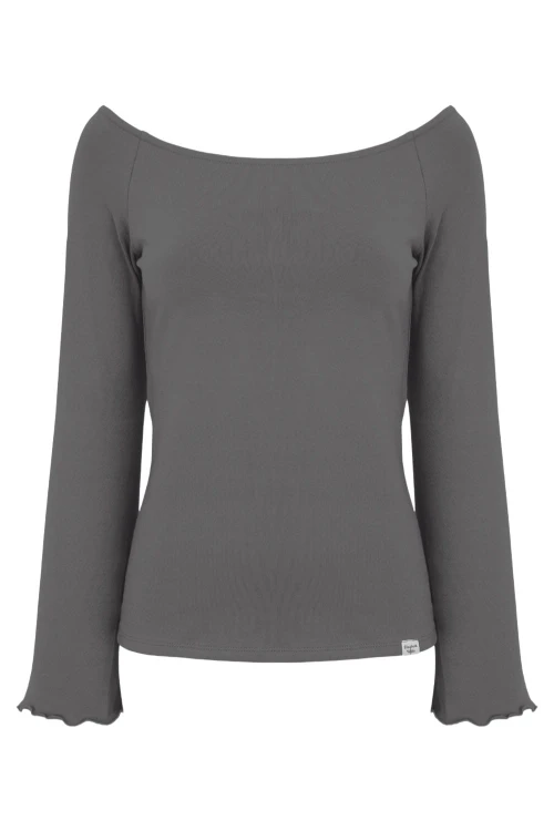 LAURA z długimi rękawami Charcoal Gray przód.jpg