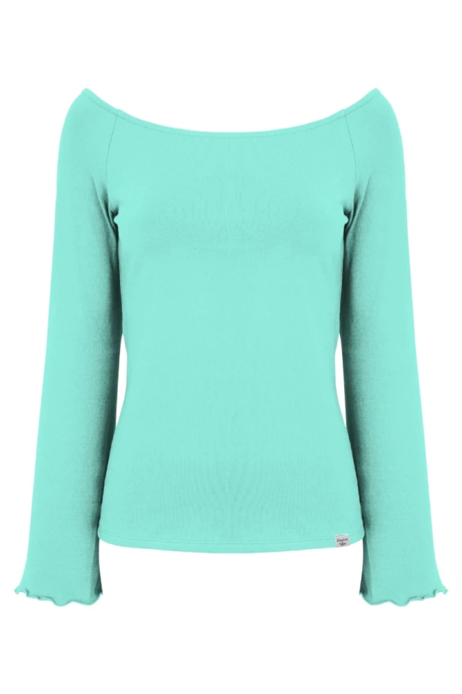 LAURA z długimi rękawami Blue Turquoise przód.jpg