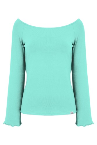 LAURA z długimi rękawami Blue Turquoise przód.jpg