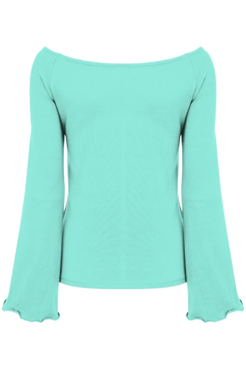 LAURA z długimi rękawami Blue Turquoise tył.jpg