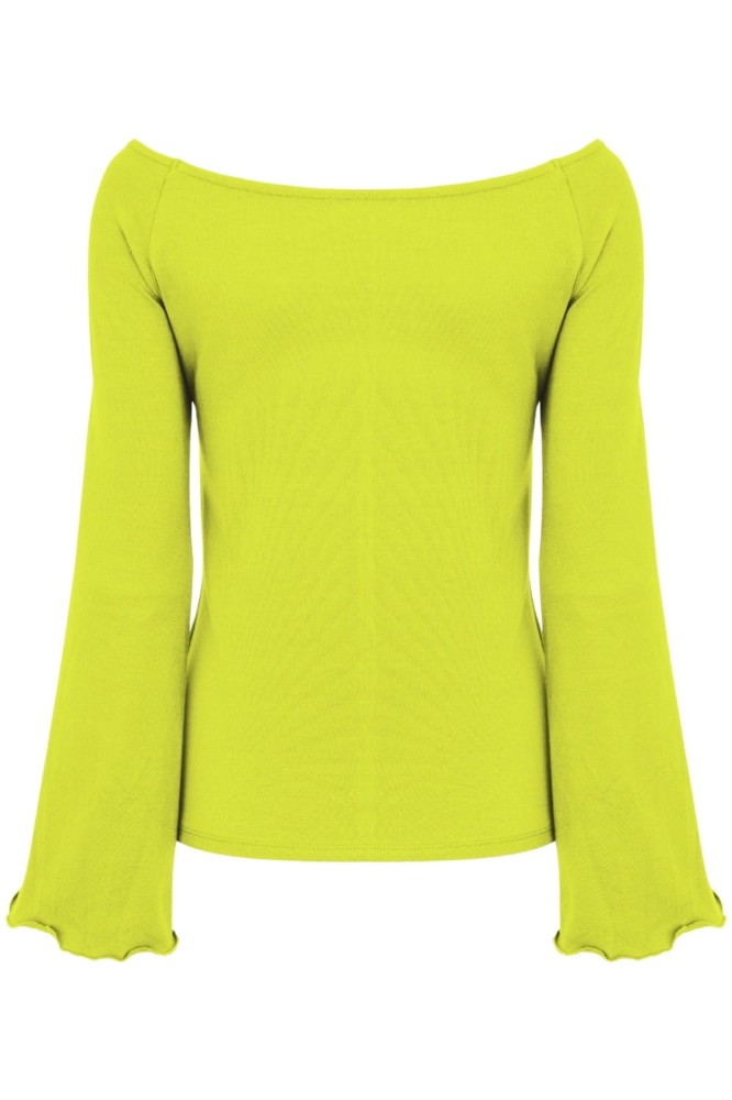 LAURA z długimi rękawami Bright Chartreuse tył.jpg