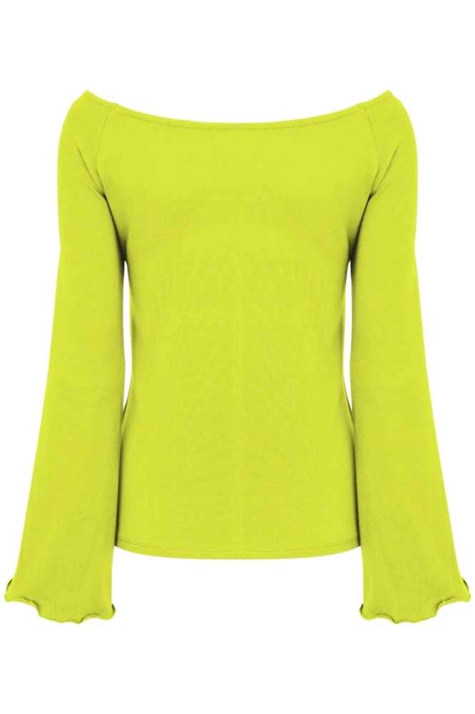 LAURA z długimi rękawami Bright Chartreuse tył.jpg