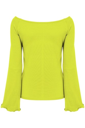 LAURA z długimi rękawami Bright Chartreuse tył.jpg