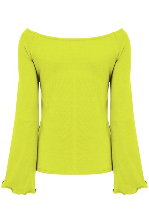 LAURA z długimi rękawami Bright Chartreuse tył.jpg