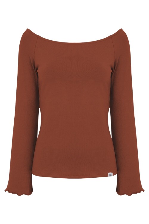 LAURA z długimi rękawami Burnt Henna przód.jpg