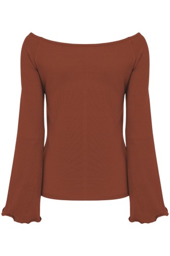 LAURA z długimi rękawami Burnt Henna tył.jpg
