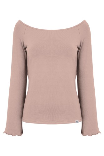 LAURA z długimi rękawami Warm Taupe przód.jpg