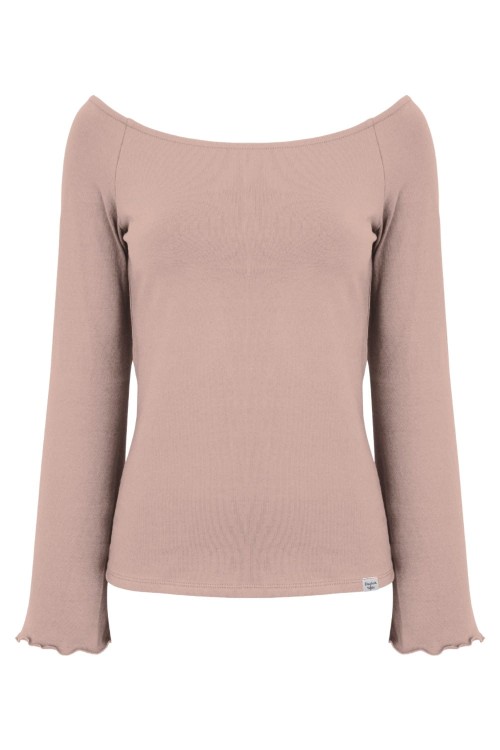 LAURA z długimi rękawami Warm Taupe przód.jpg