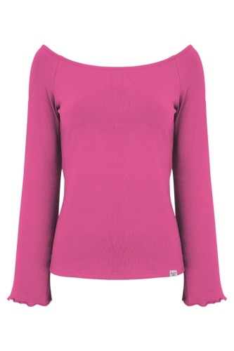 LAURA z długimi rękawami Fuchsia Rose przód.jpg