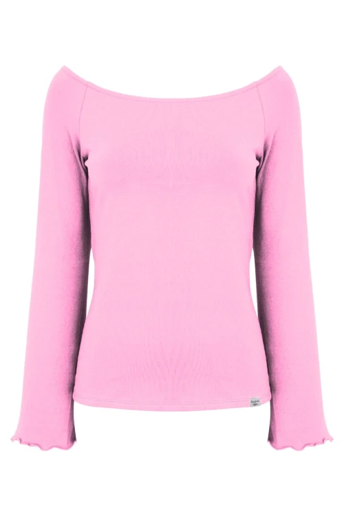 LAURA z długimi rękawami Sea Pink przód.jpg