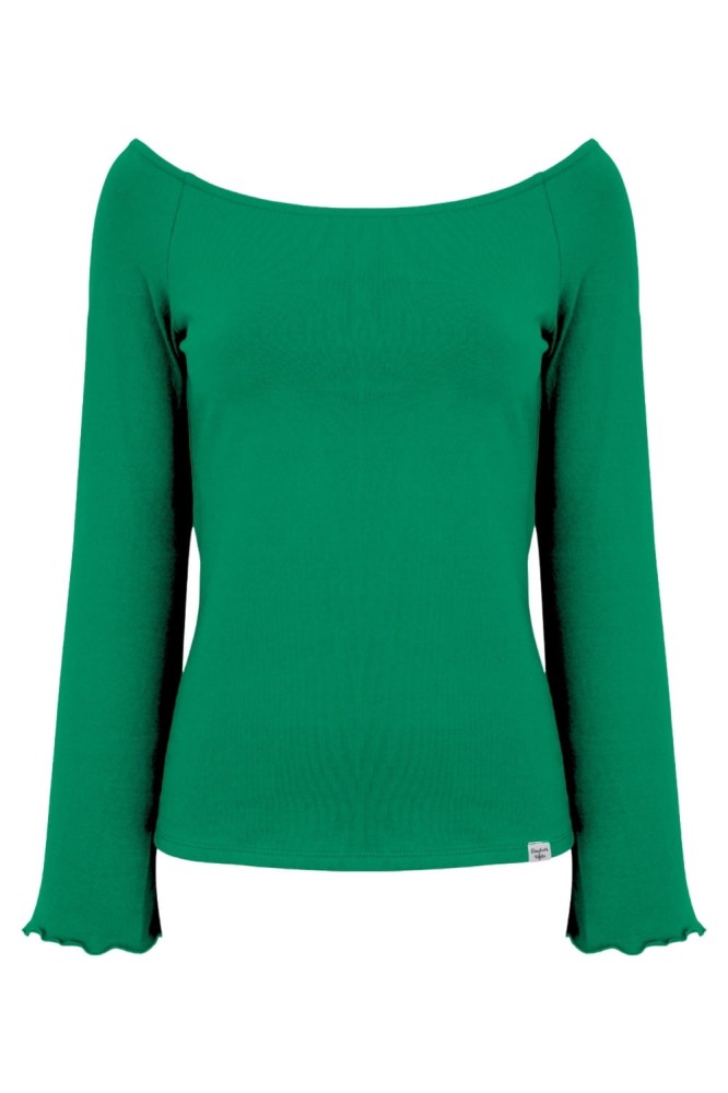 LAURA z długimi rękawami Deep Green przód.jpg